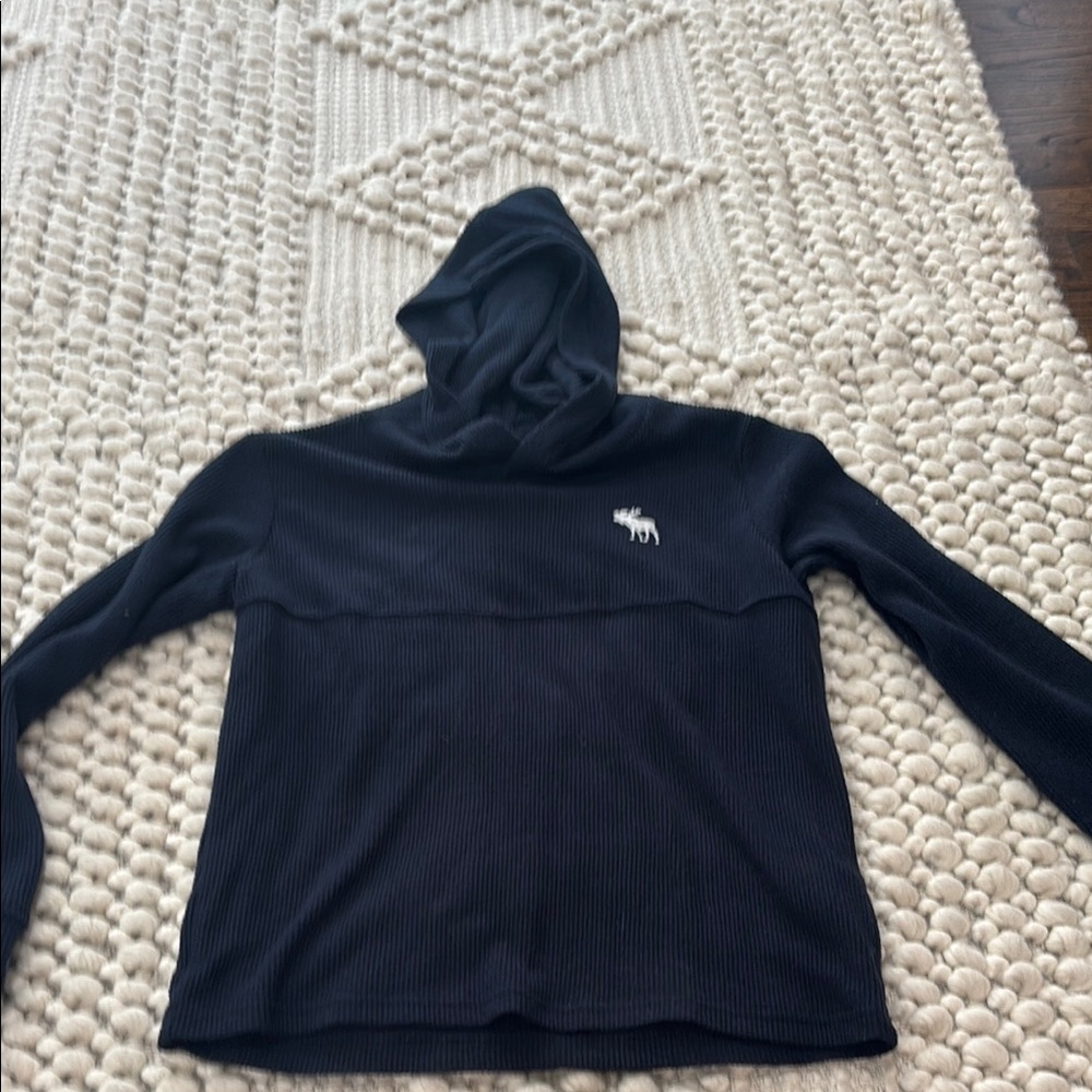 Abercrombie Kids Navy Blue Hooded Logo Top 7/8